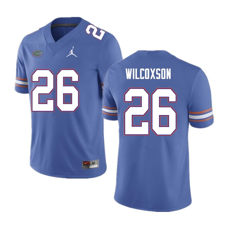 Men's NCAA Florida Gators Kamar Wilcoxson #26 Stitched Authentic Nike Blue College Football Jersey NUV2165RA